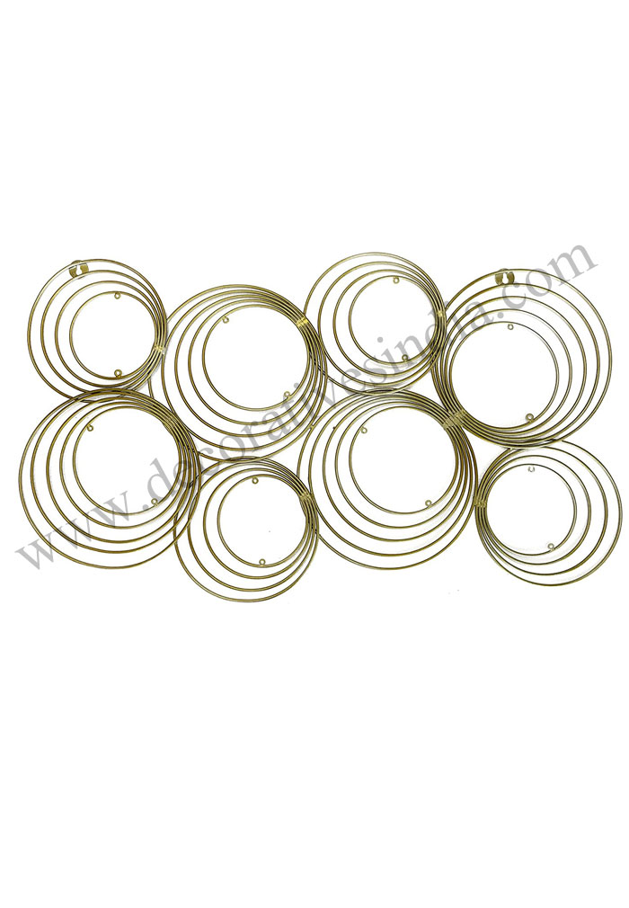 Concentric Circles Gold Metal Wall Art