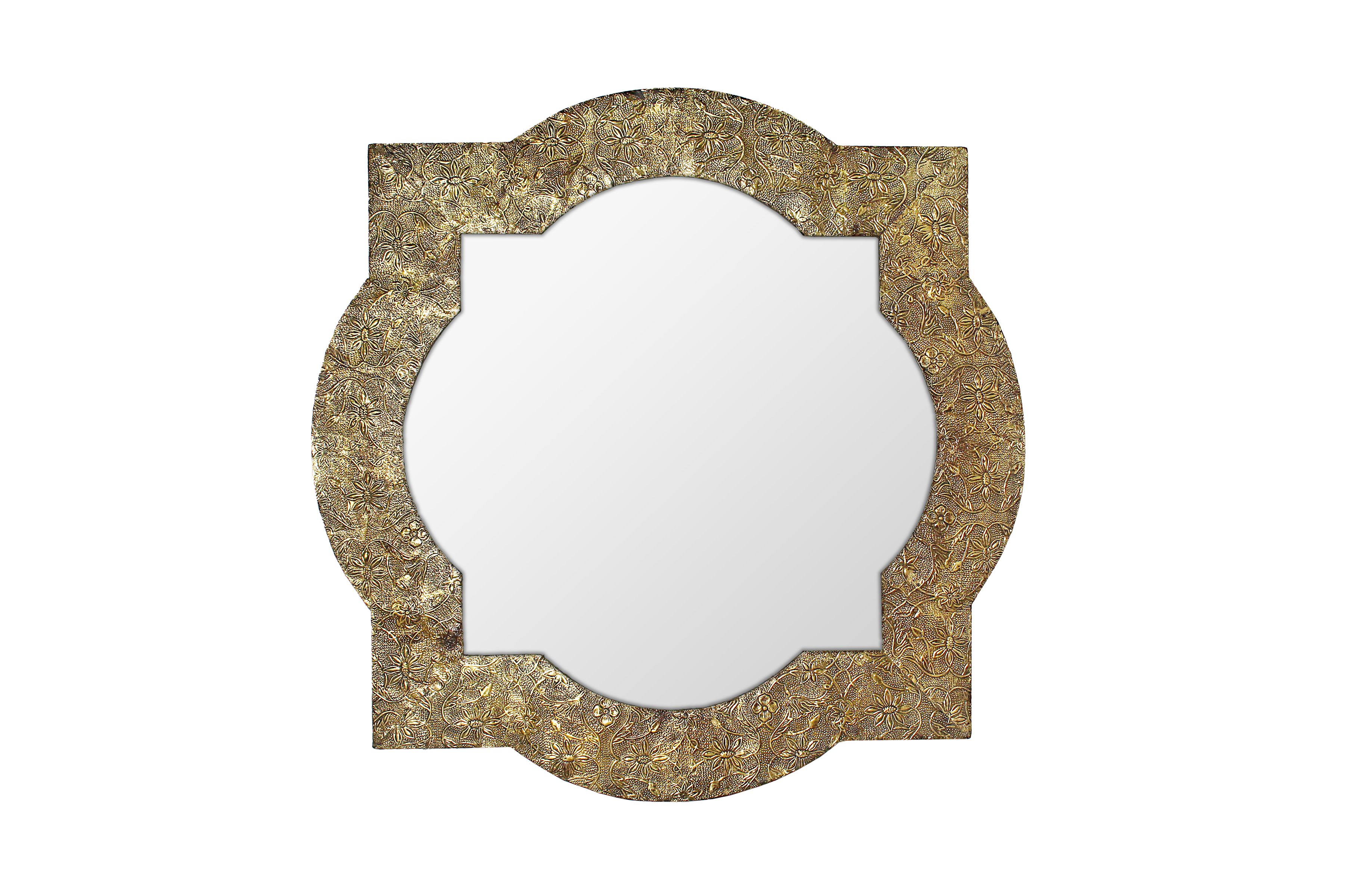 Quatrefoil  Vanity Wall Mirror-Metal & MDF Frame