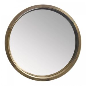 28" Natural wood look wall mirror. Vintage to mid-century modern, contemporary to modern farmhouse to arts & crafts style